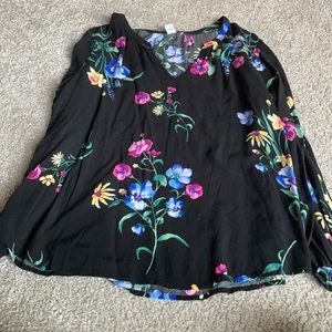Long Sleeve Muti Colored Flower Shirt